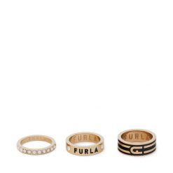 Zestaw 3 pierścionków Furla. Żółte pierścionki Furla, złote. Za 359.99 zł.