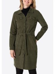 Timezone Sukienka sztruksowa w kolorze khaki rozmiar: XS. Brązowe sukienki Timezone, xs, bez wzorów, ze sztruksu, bez kołnierzyka, bez ramiączek, mini. Za 105.63 zł.