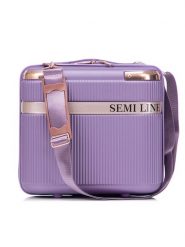 Semi Line Kuferek T5916-1 Fioletowy. Fioletowe torebki klasyczne Semi Line, bez wzorów, z tworzywa sztucznego, bez dodatków. Za 79.99 zł.