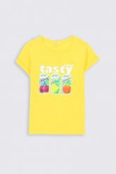 T-shirt z krótkim rękawem. Czerwone t-shirty MOKIDA, bez wzorów, bez kołnierzyka, bez ramiączek. W wyprzedaży za 4.90 zł.