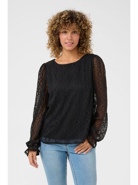 Cream Bluzka "Valerie" w kolorze czarnym rozmiar: 38. Czarne bluzki Cream, bez wzorów, z koronki, bez kołnierzyka, bez ramiączek. Za 78.99 zł.