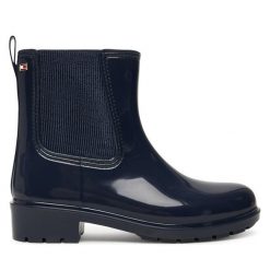 Kalosze Tommy Hilfiger. Niebieskie kalosze TOMMY HILFIGER, bez wzorów. Za 429.99 zł.