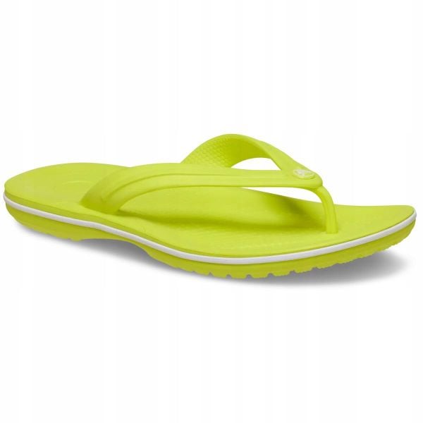 Japonki Dla Dorosłych Crocs Crocband Flip. Białe klapki Crocs, bez wzorów, z materiału, bez obcasa. Za 119.99 zł.
