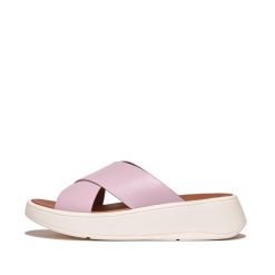 Skórzane sandały dla kobiet FitFlop F-Mode Flatform. Czarne sandały FIT FLOP, bez wzorów, z materiału, eleganckie, bez obcasa, na płaskiej podeszwie, bez zapięcia. Za 606.50 zł.