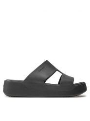 Crocs Klapki Getaway Platform H-Strap 209409 Czarny. Czarne klapki Crocs, bez wzorów, z tworzywa sztucznego, bez obcasa. Za 139.99 zł.