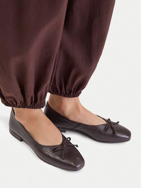 Lasocki Baleriny CEO-RST-ROMI-105 Brązowy ciemny. Brązowe baleriny Lasocki, bez wzorów, ze skóry, bez obcasa. Za 179.99 zł.