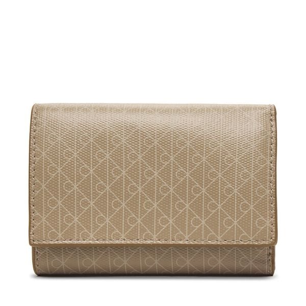 Portfel Calvin Klein. Brązowe portfele Calvin Klein, bez wzorów. Za 289.99 zł.