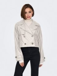 ONLY Kurtka przejściowa w kolorze beżowym rozmiar: L. Brązowe kurtki Only, l, bez wzorów, bez kaptura. Za 113.99 zł.