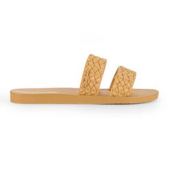 Klapki damskie Ipanema Renda II. Żółte klapki Ipanema, bez wzorów, bez obcasa. Za 69.99 zł.