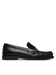 Calvin Klein Lordsy Round Loafer Lth HW0HW03031 Czarny. Czarne lordsy Calvin Klein, bez wzorów, ze skóry, bez obcasa, bez zapięcia. Za 649.99 zł.