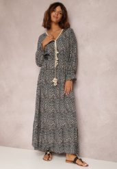 Czarna Sukienka Endomela. Czarne sukienki Renee, l, bez wzorów, boho, bez kołnierzyka, bez ramiączek, maxi. Za 179.99 zł.