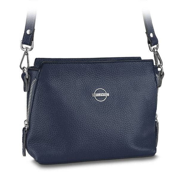 Listonoszka skórzana BETLEWSKI TWB-DOL-10 granatowa. Białe torebki klasyczne Betlewski, bez wzorów, ze skóry, małe, bez dodatków. Za 229.00 zł.