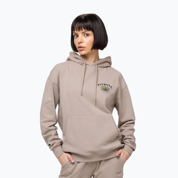 Bluza damska Pitbull Bullets & Blooms Hooded. Brązowe bluzy PITBULL, m, bez wzorów, z bawełny, bez kaptura. Za 189.99 zł.