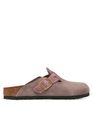 Birkenstock Klapki Boston Braided 1029122 Różowy. Czerwone klapki Birkenstock, bez wzorów, ze skóry, bez obcasa. Za 719.99 zł.