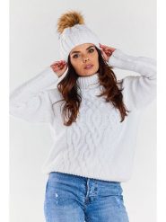 Awama Czapka w kolorze białym rozmiar: onesize. Białe czapki Awama, bez wzorów, z materiału. Za 99.99 zł.