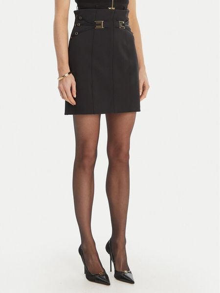 Elisabetta Franchi Spódnica mini GO-167-61E2-V320 Czarny Regular Fit. Czarne spódnice Elisabetta Franchi, bez wzorów, z syntetyku, mini. Za 1,019.99 zł.