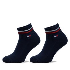 Skarpety krótkie Tommy Hilfiger. Niebieskie skarpety TOMMY HILFIGER, bez wzorów. Za 39.99 zł.