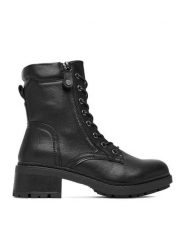 Clara Barson Trzewiki CEO-WS6396-05 Czarny. Czarne botki Clara Barson, bez wzorów, z materiału, bez obcasa, na płaskiej podeszwie, bez zapięcia. Za 159.99 zł.