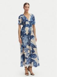 Rinascimento Sukienka koktajlowa CFC0128026003 Niebieski Regular Fit. Niebieskie sukienki Rinascimento, l, bez wzorów, z syntetyku, wizytowe, bez kołnierzyka, bez ramiączek. Za 909.99 zł.