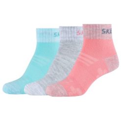 Skarpetki sportowe damskie 3PPK Wm Mesh Ventilation Quarter Socks. Skarpety Skechers, bez wzorów, z bawełny. Za 29.99 zł.