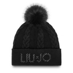 Czapka Liu Jo. Czarne czapki Liu Jo, bez wzorów. Za 299.99 zł.