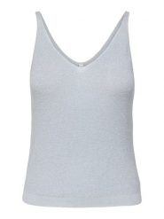 ONLY Top w kolorze błękitnym rozmiar: S. Niebieskie topy Only, s, bez wzorów, bez kołnierzyka, bez ramiączek. Za 74.28 zł.