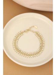 Atelier MIU Pozłacana bransoletka z elementami ozdobnymi rozmiar: onesize. Żółte bransoletki Atelier MIU, pozłacane. Za 39.99 zł.