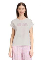 CARTOON Koszulka w kolorze kremowym rozmiar: 44. Brązowe bluzki Cartoon, z aplikacjami, bez kołnierzyka, bez ramiączek. Za 60.99 zł.