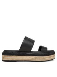 Calvin Klein Espadryle Flatform Wedge Slide - He HW0HW02374 Czarny. Czarne espadryle Calvin Klein, bez wzorów, ze skóry, bez obcasa, bez zapięcia. Za 369.99 zł.