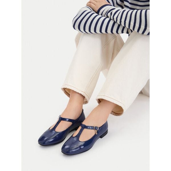 Baleriny Lasocki. Niebieskie baleriny Lasocki, bez wzorów, bez obcasa. Za 169.99 zł.