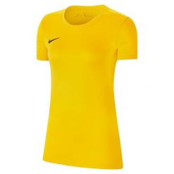 Koszulka treningowa damska Nike Park Vii. Żółte bluzki Nike, xs, bez wzorów, sportowe, bez kołnierzyka, bez ramiączek. Za 112.00 zł.