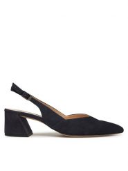 HÖGL Sandały Laura 9-104612 Granatowy. Niebieskie sandały Högl, bez wzorów, ze skóry, bez obcasa, na słupku, bez zapięcia. Za 529.99 zł.