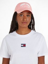 Tommy Jeans Czapka z daszkiem Hot Summer AW0AW15959 Różowy. Czerwone czapki Tommy Jeans, bez wzorów, z bawełny. Za 129.99 zł.
