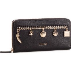 Duży Portfel Damski LIU JO - Xl Zip Around A19174 E0058 Nero 22222. Czarne portfele Liu Jo, bez wzorów, ze skóry ekologicznej. W wyprzedaży za 249.00 zł.