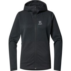 Bluza z kapturem damska Lark Mid Hood. Czarne bluzy Haglöfs, bez wzorów, z kapturem. Za 560.00 zł.