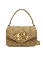 LOVE MOSCHINO Torebka JC4317PP0NKE0105 Beżowy. Brązowe torebki klasyczne Love Moschino, bez wzorów, z materiału, bez dodatków. Za 929.99 zł.