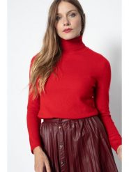 Perfect Cashmere Kaszmirowy golf "Ashley" w kolorze czerwonym rozmiar: M. Czerwone golfy Perfect Cashmere, m, bez wzorów, z kaszmiru, bez ramiączek. Za 259.13 zł.
