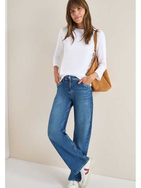 Cecil Koszulka w kolorze białym rozmiar: XL. Białe bluzki Cecil, xl, bez wzorów, z bawełny, bez kołnierzyka, bez ramiączek. Za 69.75 zł.