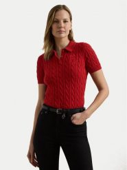 LAUREN RALPH LAUREN Sweter 200932224012 Czerwony Slim Fit. Czerwone swetry Lauren Ralph Lauren, l, bez wzorów, z bawełny, bez ramiączek. Za 719.99 zł.