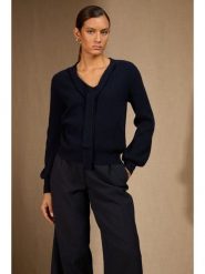 Perfect Cashmere Kaszmirowy sweter "Noty" w kolorze granatowym rozmiar: M. Niebieskie swetry Perfect Cashmere, m, bez wzorów, z kaszmiru, bez ramiączek. Za 413.99 zł.