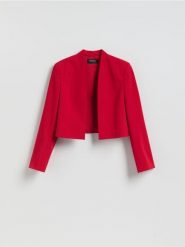 Krótka marynarka - czerwony. Czerwone marynarki i żakiety Reserved, l, bez wzorów, z tkaniny. Za 169.99 zł.