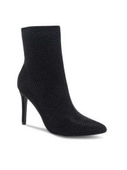 DeeZee Botki Novalee HXXS22051A Czarny. Czarne botki DeeZee, bez wzorów, z materiału, bez obcasa, na szpilce, bez zapięcia. Za 139.99 zł.