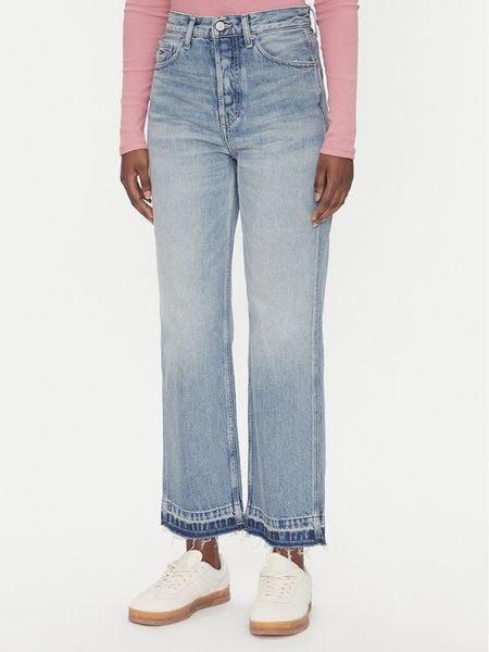 Tommy Jeans Jeansy Layla DW0DW20480 Niebieski Straight Fit. Niebieskie jeansy Tommy Jeans, bez wzorów. Za 379.99 zł.