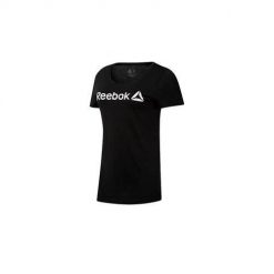 Koszulka sportowa damska Reebok Linear Read Scoop. Czarne koszulki sportowe Reebok, bez wzorów, bez ramiączek. Za 187.00 zł.