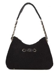 Guess Torebka w kolorze czarnym - 24 x 15 x 10 cm rozmiar: onesize. Czarne torby na ramię Guess, z aplikacjami, z materiału, na ramię, bez dodatków. Za 485.95 zł.