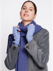 C& Jo Mitenki w kolorze błękitnym rozmiar: onesize. Niebieskie rękawiczki C& Jo, bez wzorów, prążkowane. Za 43.99 zł.