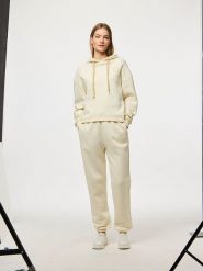 Pieces Sweter "Chilli" w kolorze kremowym rozmiar: XS. Brązowe swetry Pieces, xs, bez wzorów, z bawełny, bez ramiączek. Za 90.45 zł.