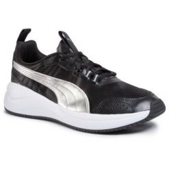 PUMA NUAGE RUN METALLIC 37285101 Czarny. Czarne obuwie sportowe Puma, ze skóry ekologicznej, bez zapięcia. Za 259.99 zł.