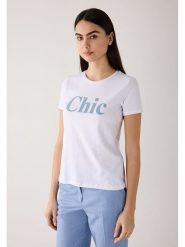 More & More Koszulka w kolorze białym rozmiar: 44. Białe bluzki More & More, bez wzorów, z bawełny, bez kołnierzyka, bez ramiączek. Za 130.99 zł.