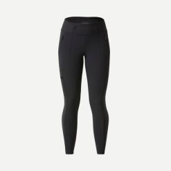 Legginsy trekkingowe damskie Forclaz Travel 500. Czarne legginsy SIMOND, l, bez wzorów, z elastanu. Za 149.99 zł.